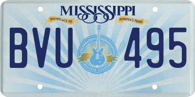 MS license plate BVU495