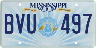 MS license plate BVU497