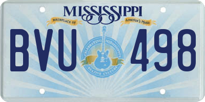 MS license plate BVU498