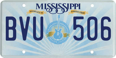 MS license plate BVU506