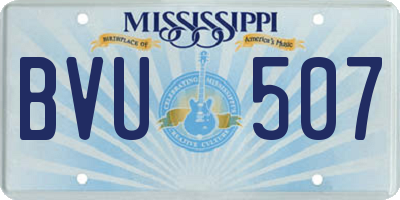 MS license plate BVU507