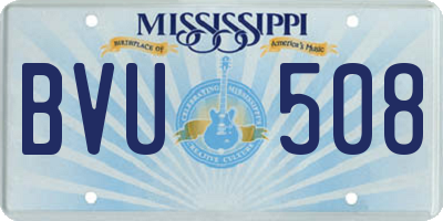 MS license plate BVU508