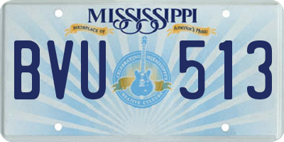 MS license plate BVU513