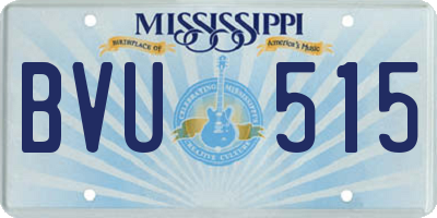 MS license plate BVU515