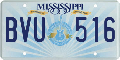 MS license plate BVU516