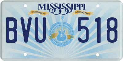MS license plate BVU518
