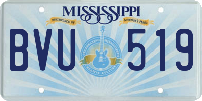 MS license plate BVU519