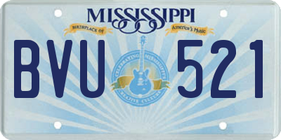 MS license plate BVU521