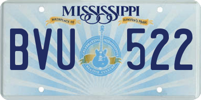 MS license plate BVU522