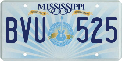 MS license plate BVU525