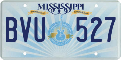 MS license plate BVU527