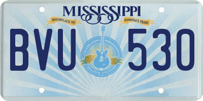MS license plate BVU530