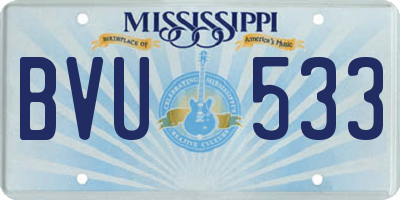 MS license plate BVU533