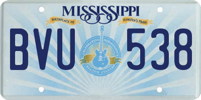 MS license plate BVU538
