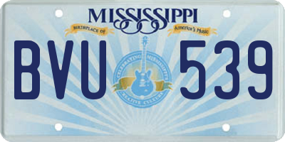 MS license plate BVU539