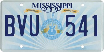 MS license plate BVU541