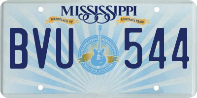 MS license plate BVU544