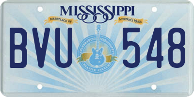 MS license plate BVU548