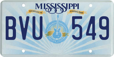 MS license plate BVU549