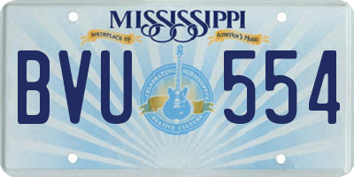 MS license plate BVU554