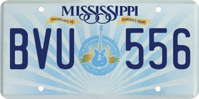 MS license plate BVU556