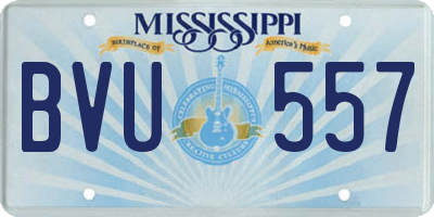 MS license plate BVU557