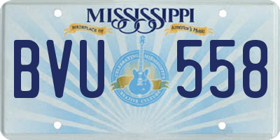 MS license plate BVU558