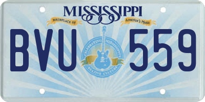 MS license plate BVU559