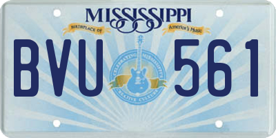 MS license plate BVU561