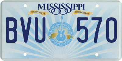 MS license plate BVU570