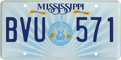 MS license plate BVU571