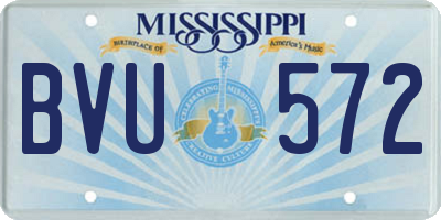 MS license plate BVU572