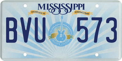 MS license plate BVU573