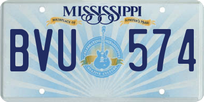 MS license plate BVU574