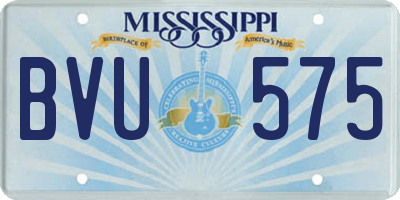 MS license plate BVU575