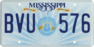 MS license plate BVU576