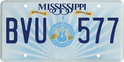 MS license plate BVU577