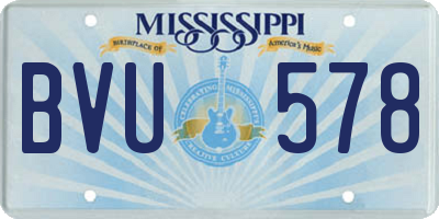 MS license plate BVU578