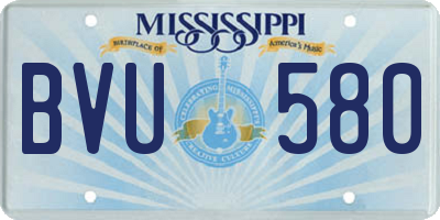 MS license plate BVU580