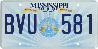 MS license plate BVU581