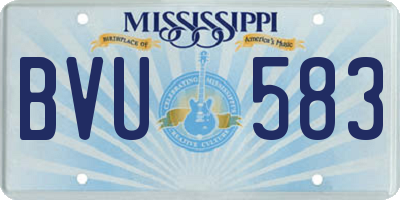 MS license plate BVU583
