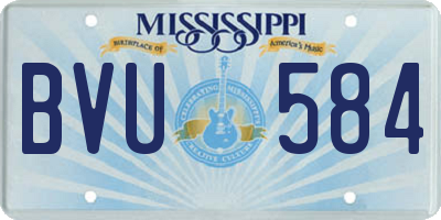 MS license plate BVU584