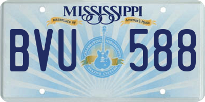 MS license plate BVU588