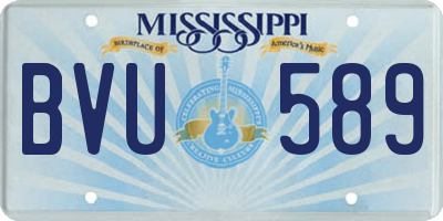 MS license plate BVU589