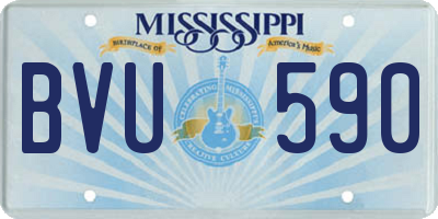 MS license plate BVU590