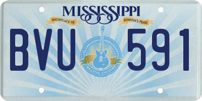 MS license plate BVU591