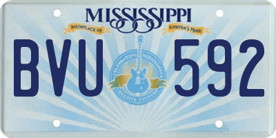 MS license plate BVU592