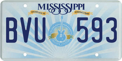 MS license plate BVU593