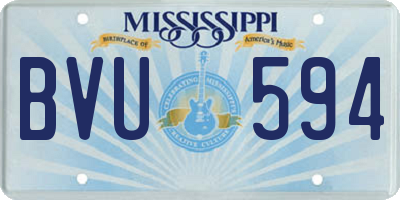 MS license plate BVU594