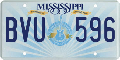 MS license plate BVU596